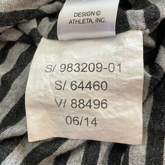Athleta Striped Tee Dress in Charcoal Heather Gray - Size: Medium - Picture 9 of 9